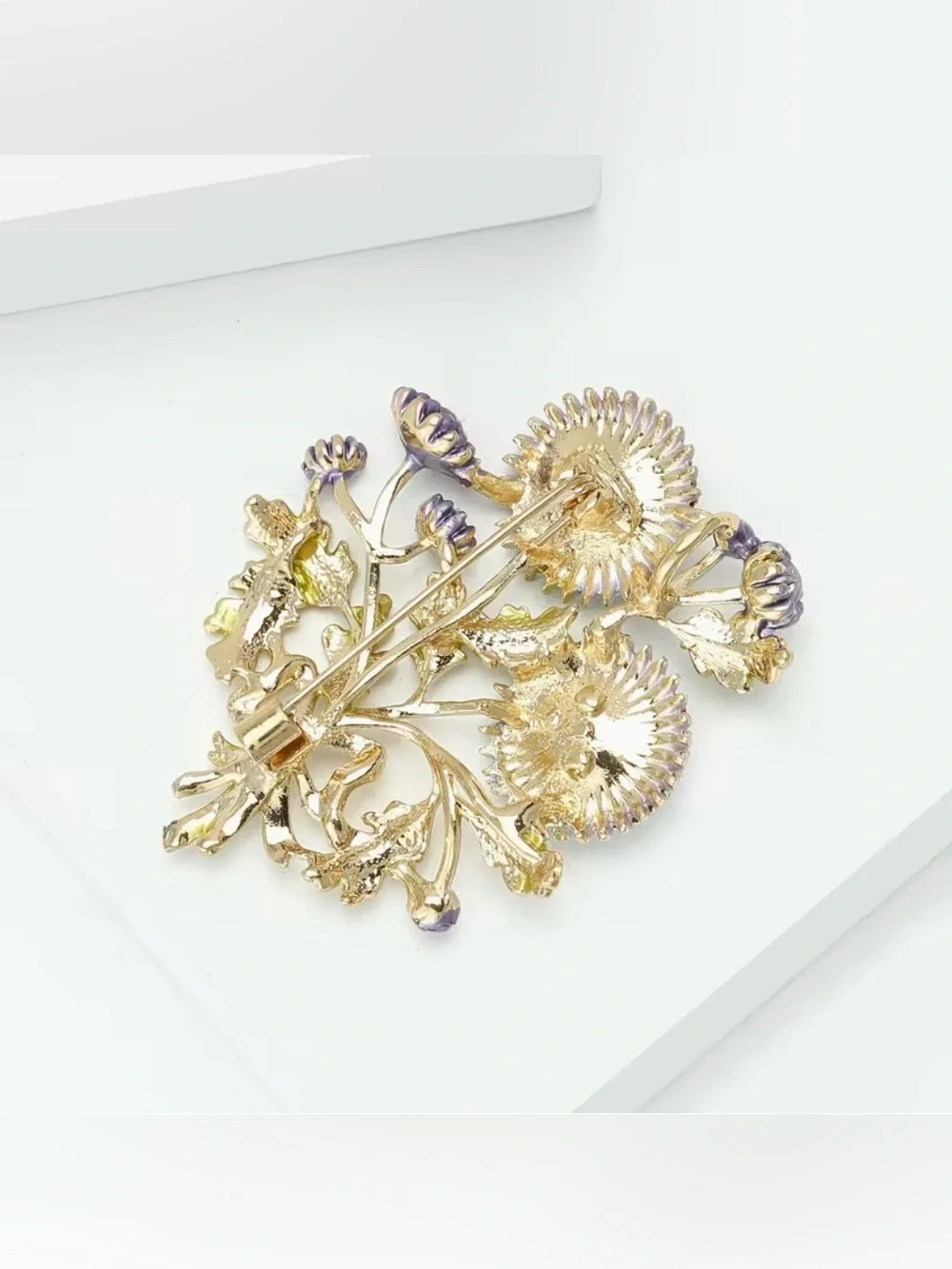 Floral Thistle Fashion Brooch Pin Modern New NWT